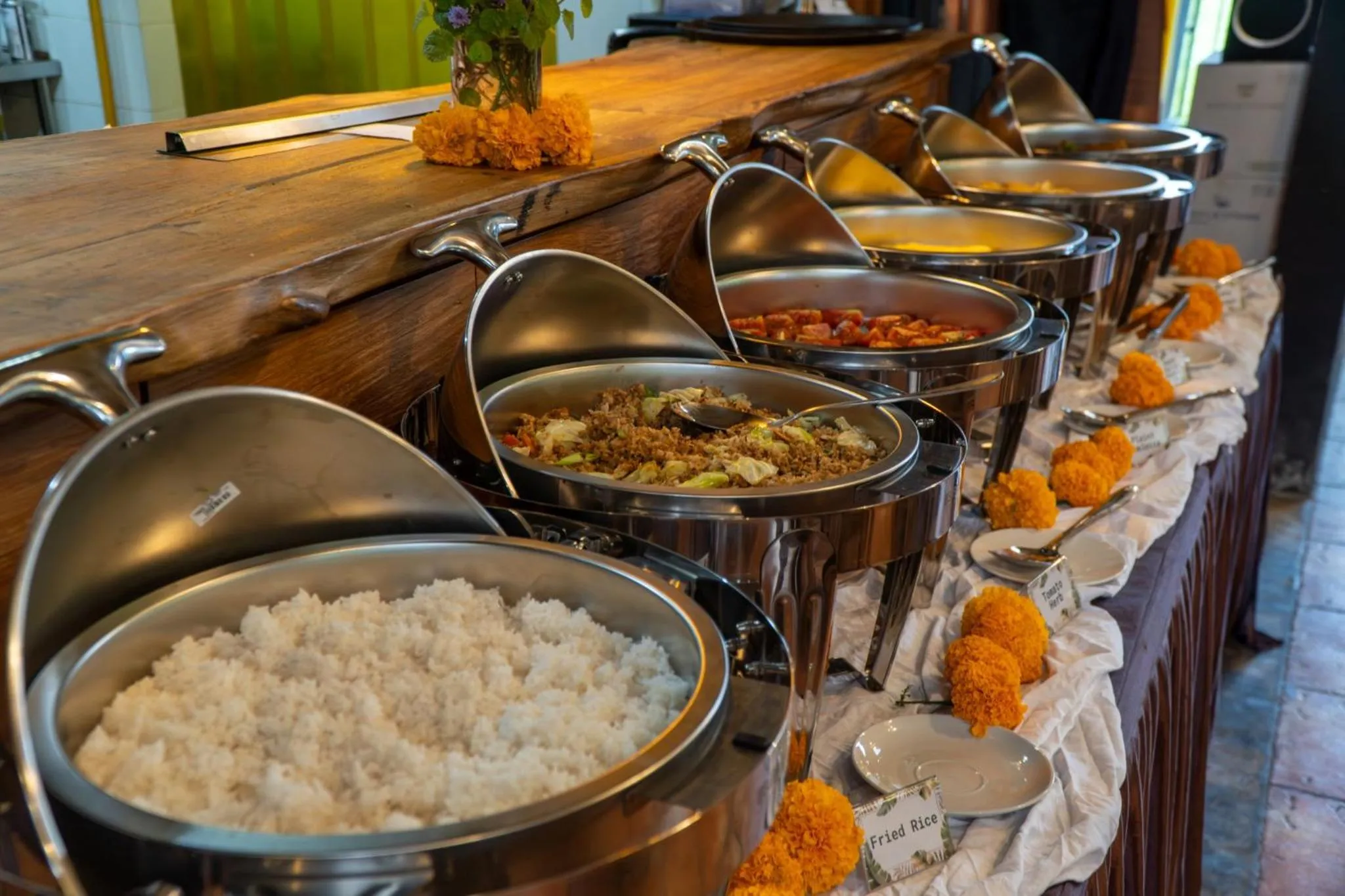 Buffet breakfast in Asvara Villa Ubud by Ini Vie Hospitality