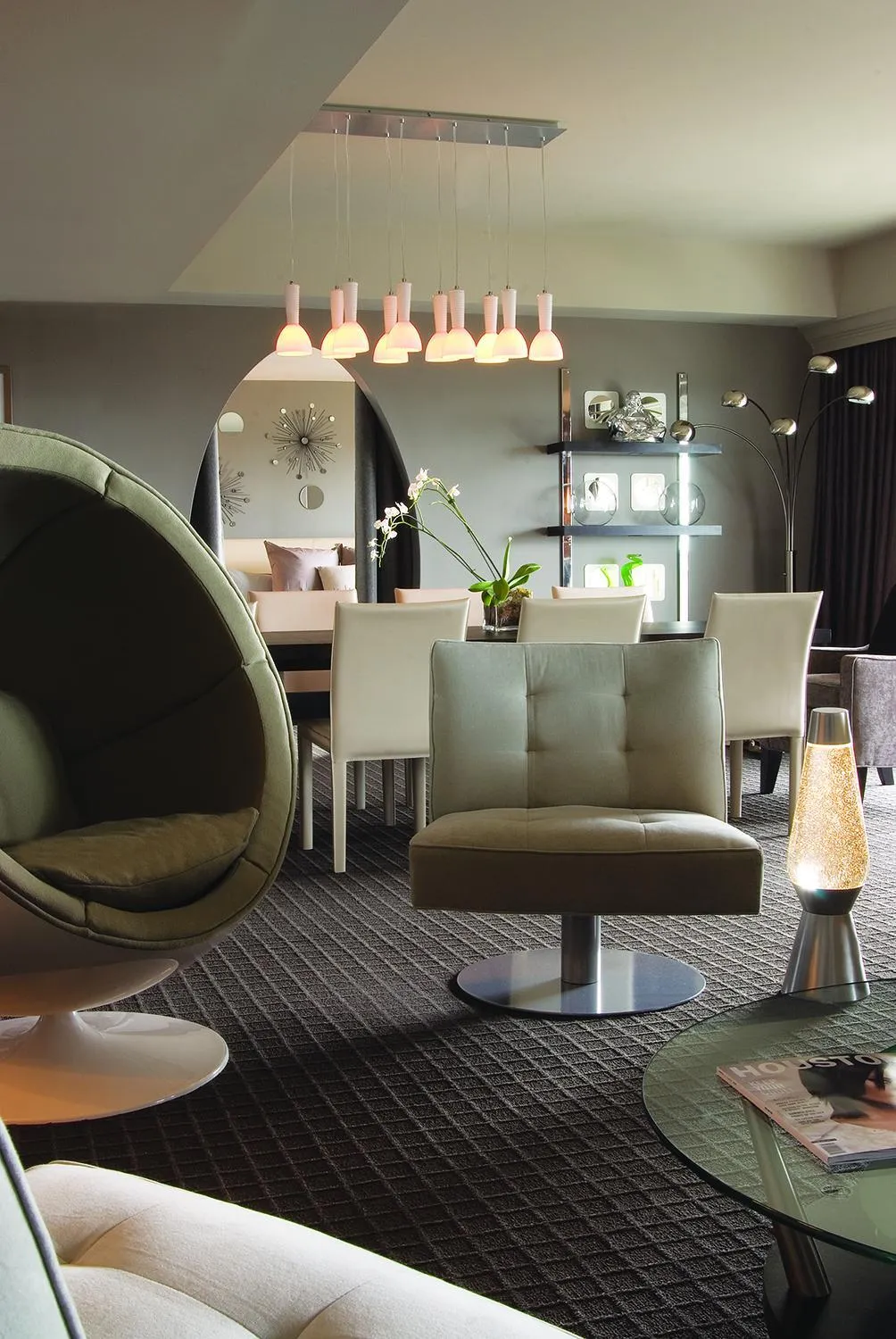 Living room in Hotel Zaza Houston Museum District