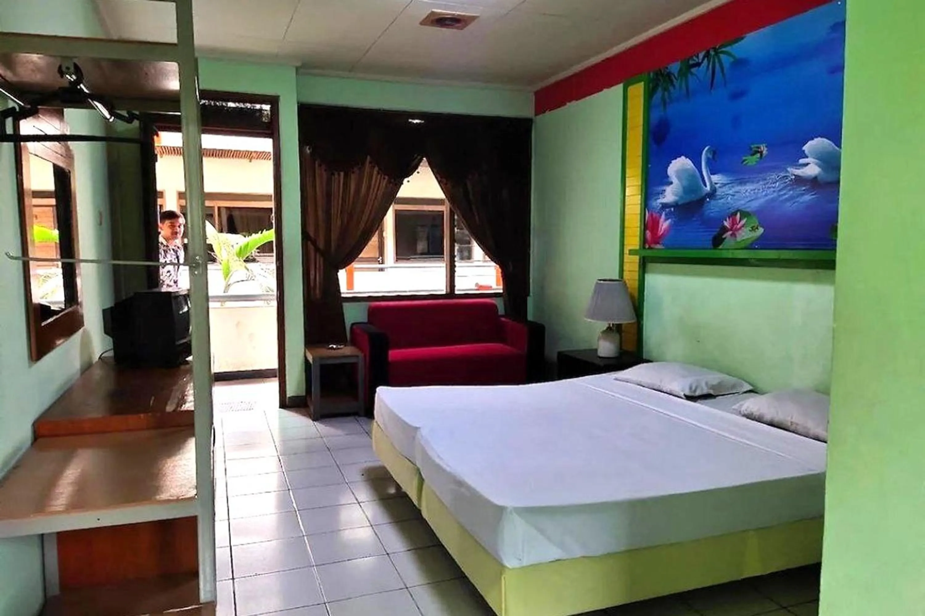 Bed in Hotel Bandung Permai