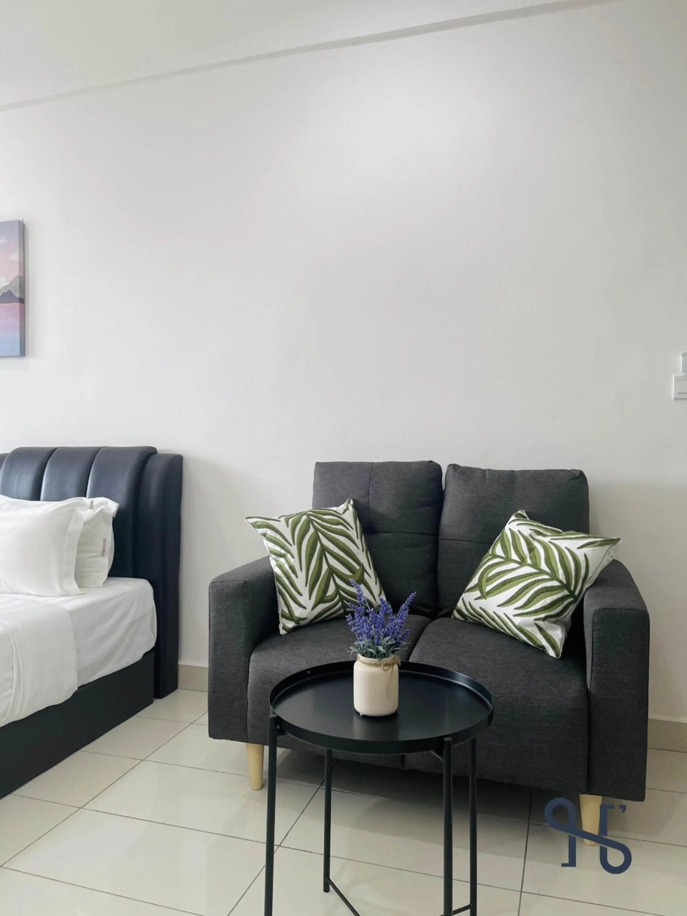 Seating area, Bed in Homesuite' Home at Aeropod SOVO