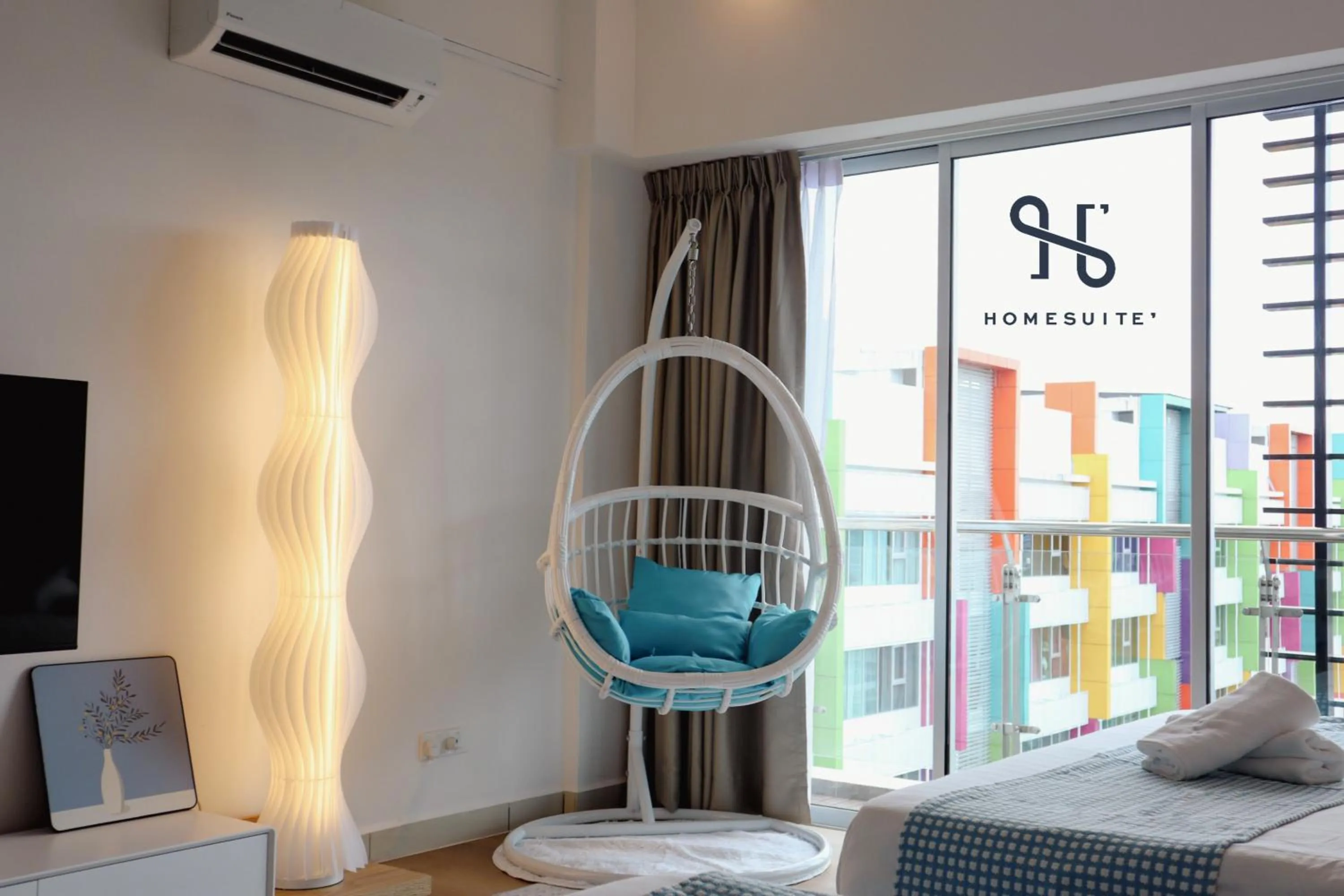 Seating area, Bed in Homesuite' Home at Aeropod SOVO