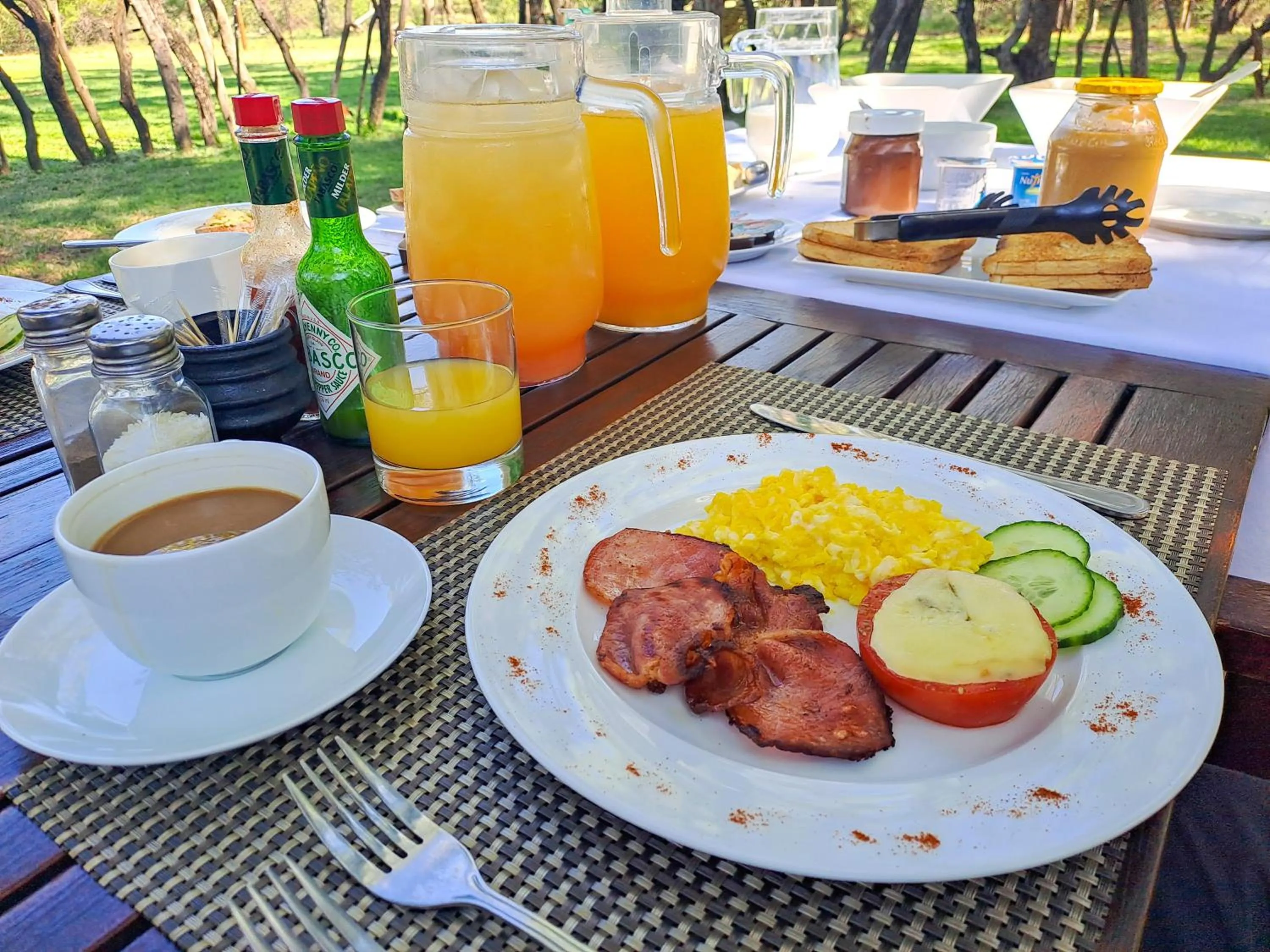 Breakfast in Mziki Safari Lodge