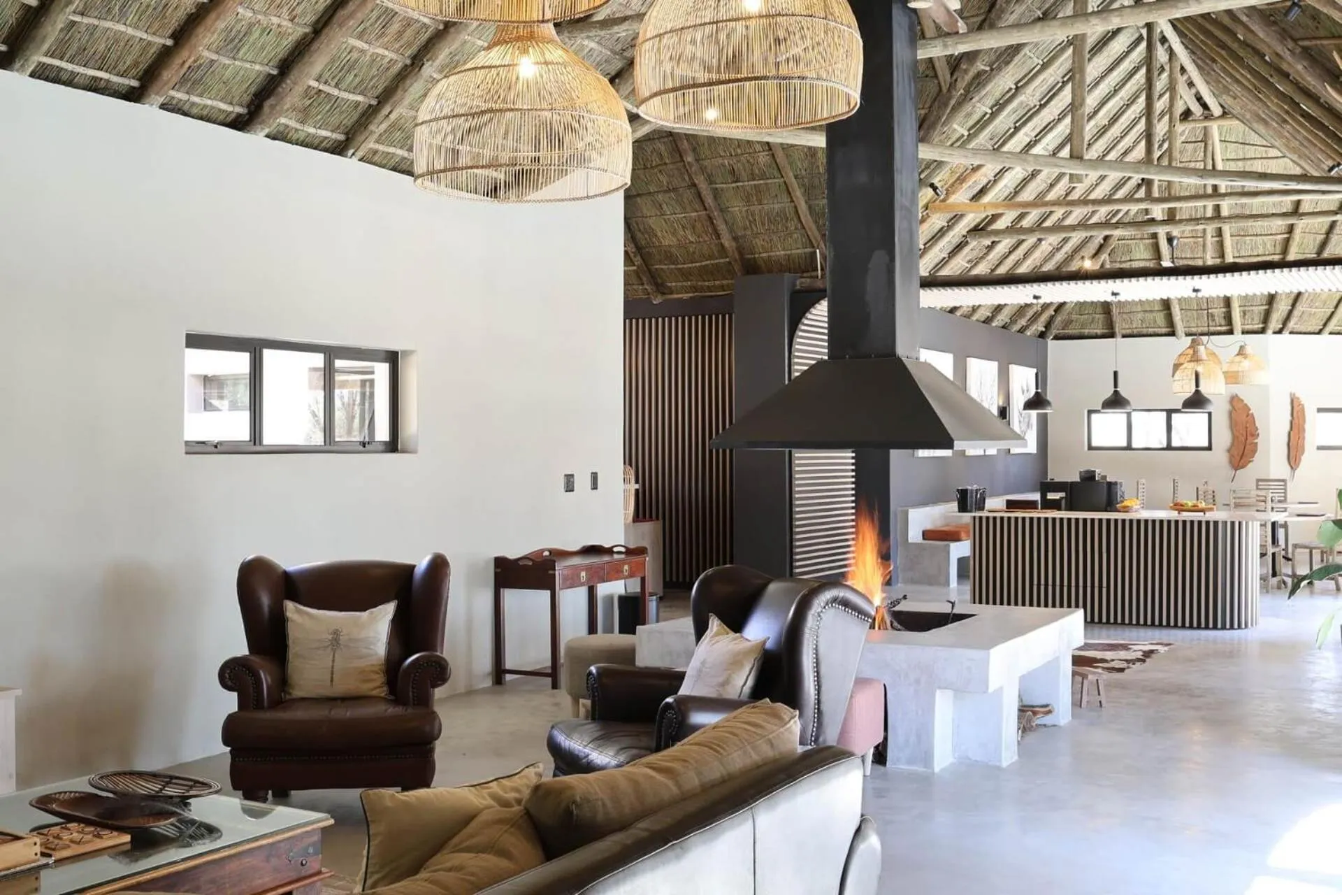 Living room in Mziki Safari Lodge