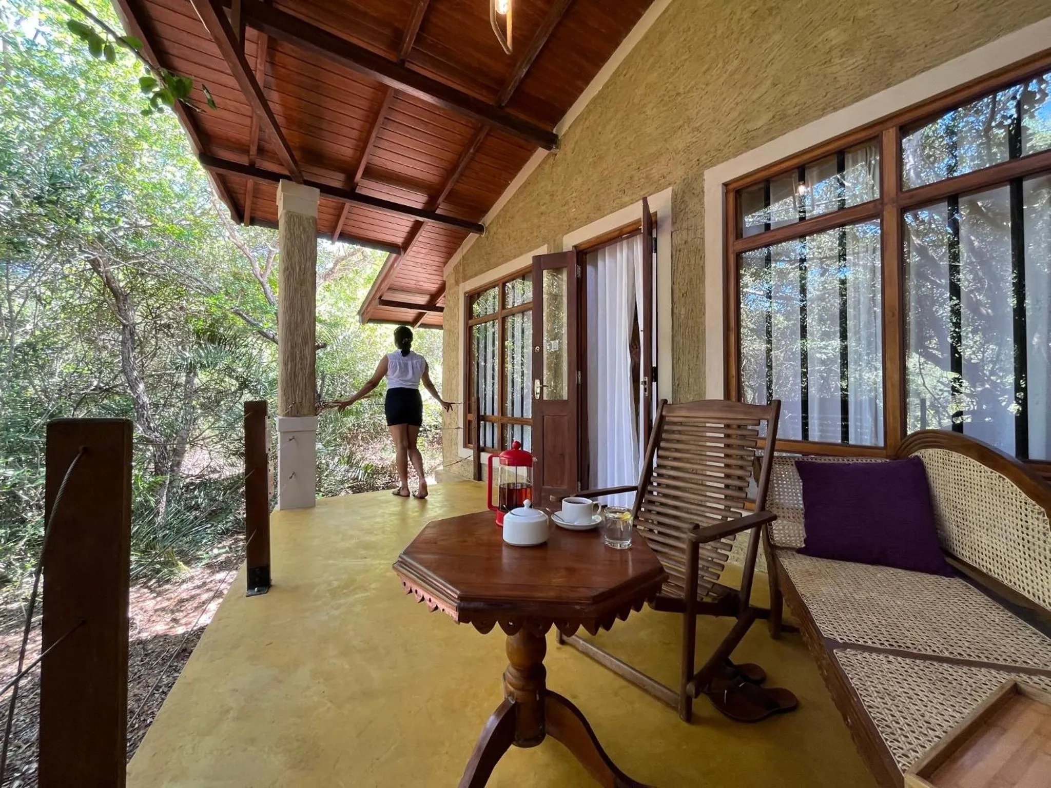 Patio in Cloud Nine Lanka Resort Wilpattu