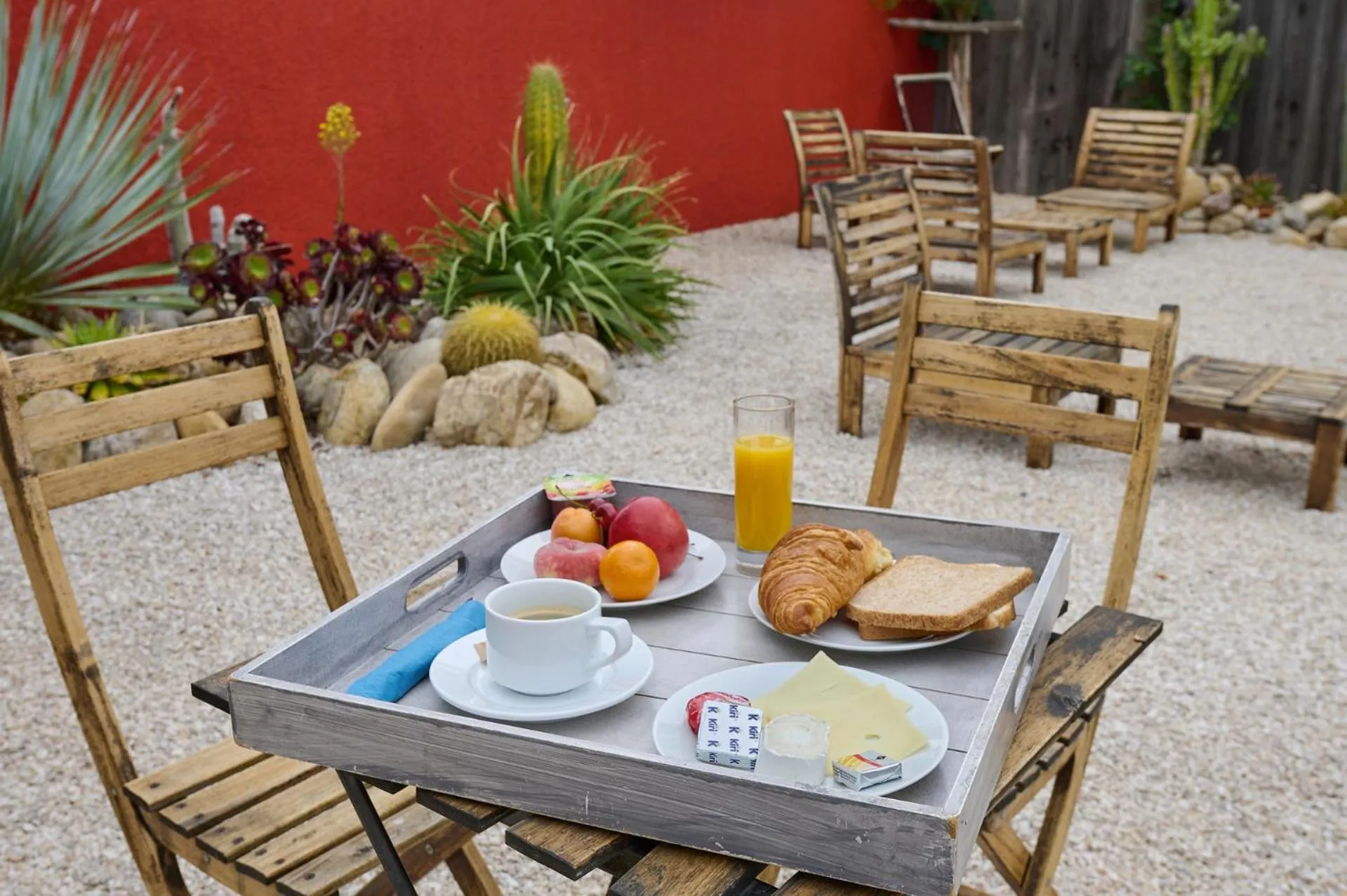 Continental breakfast in Hôtel Les Mimosas
