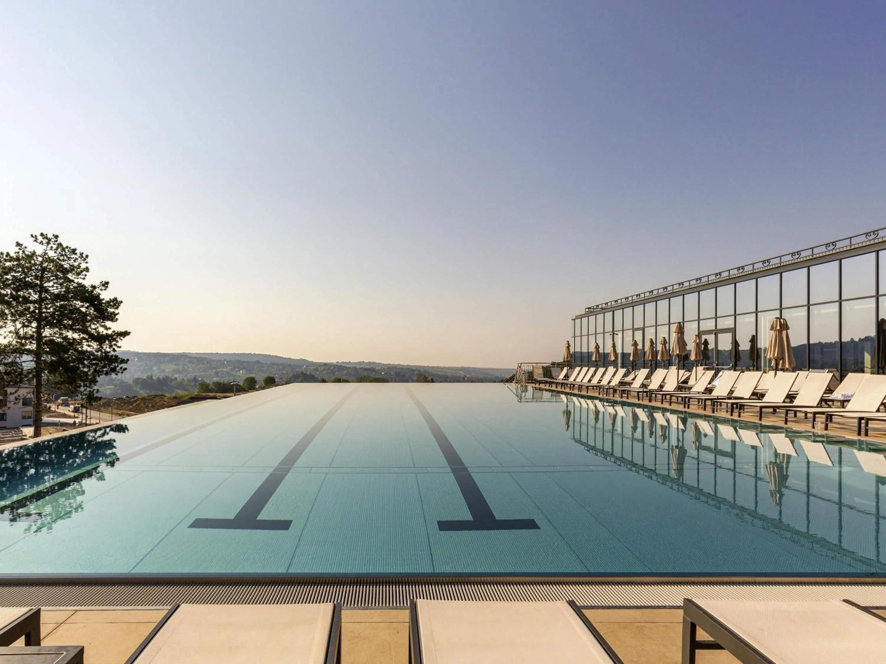 Pool view in Movenpick Resort and Spa Fruske Terme
