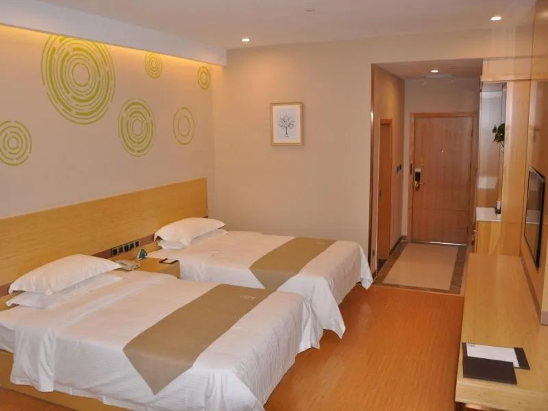 Bed in GreenTree Inn Langfang Bazhou City Tangeerli Town Spa Business Hotel