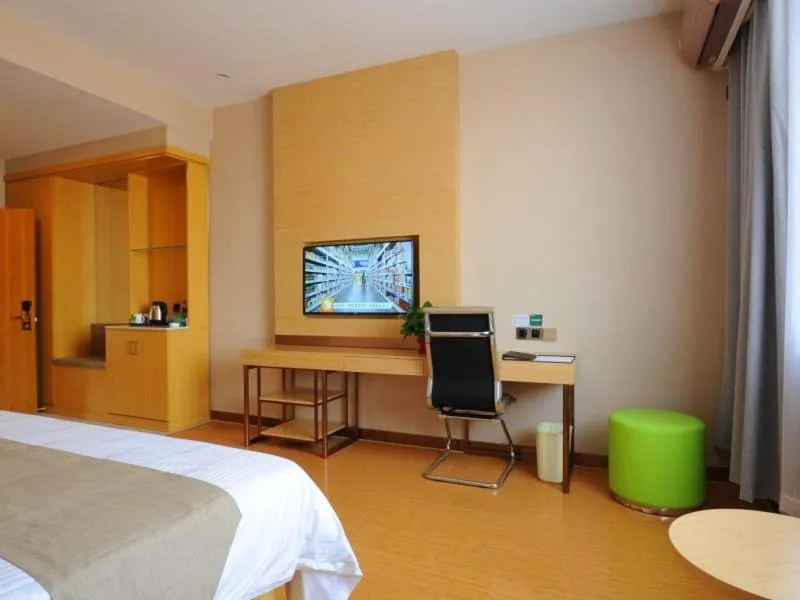 Bed in GreenTree Inn Langfang Bazhou City Tangeerli Town Spa Business Hotel