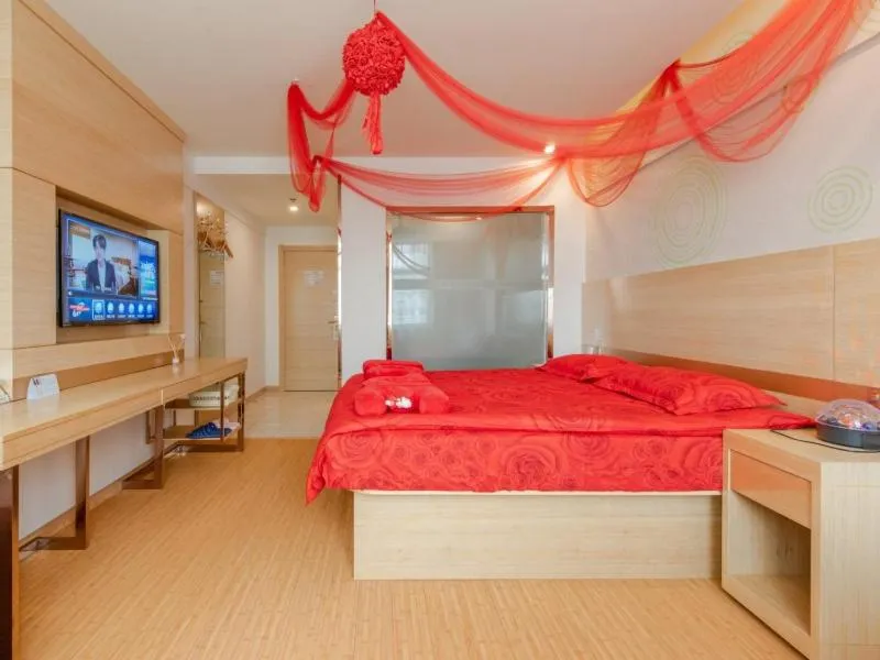 Bed in GreenTree Inn LiuAn Huoshan County Yingjia Avenue County Hospital Express Hotel