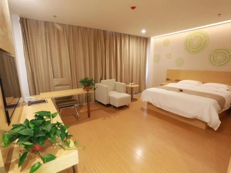 Bed in GreenTree Inn Anyang Neihuang District Zaoxiang Road Hotel