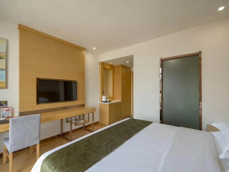 Bed in GreenTree Inn Wuxi Yixing Xushe Town Government Express Hotel