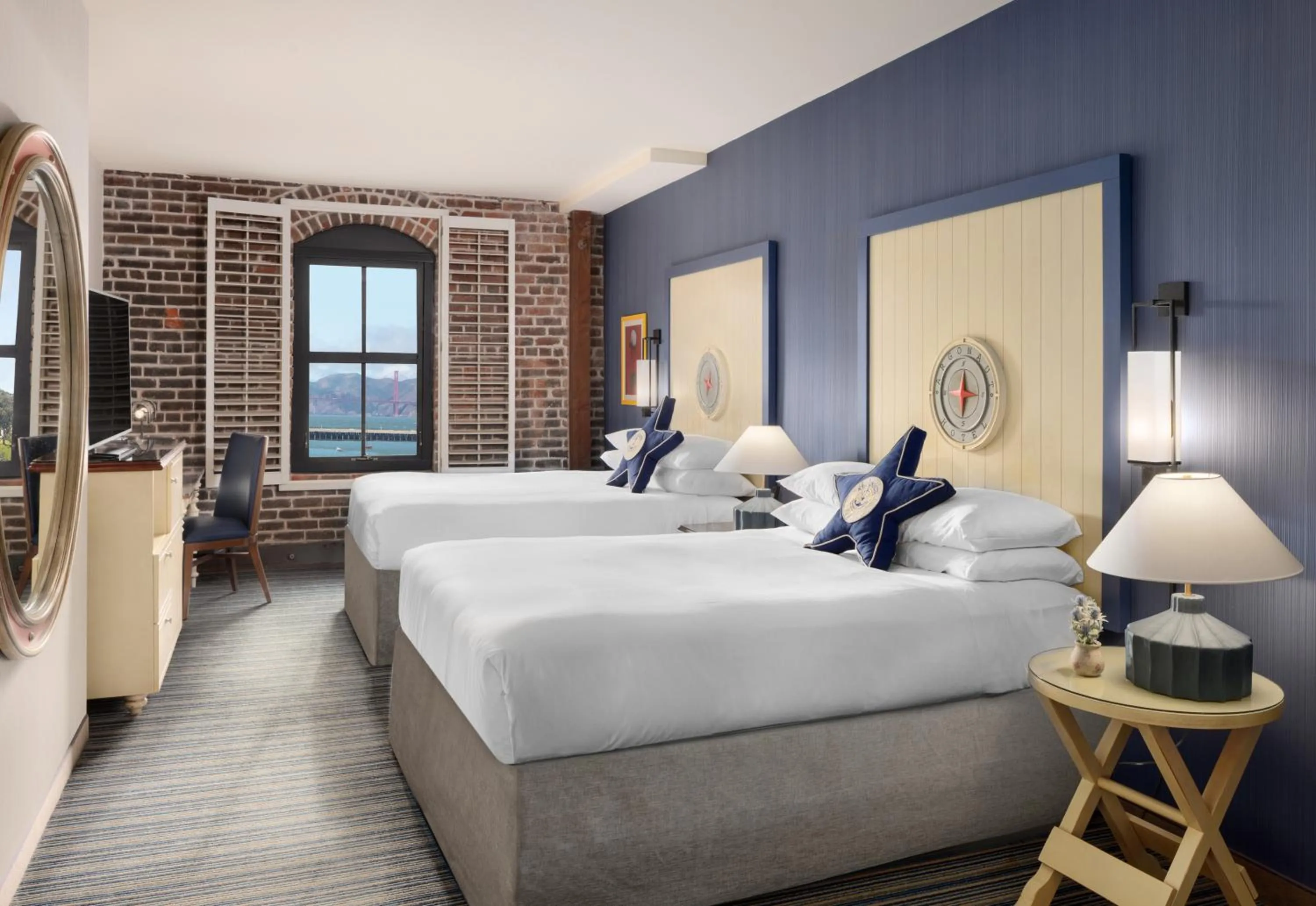 Bedroom, Bed in Argonaut Hotel, a Noble House Hotel