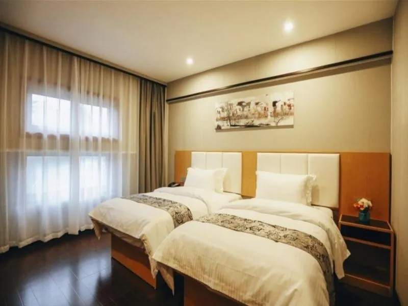 Bed in GreenTree Alliance Shanghai West Shuichan Road Hotel