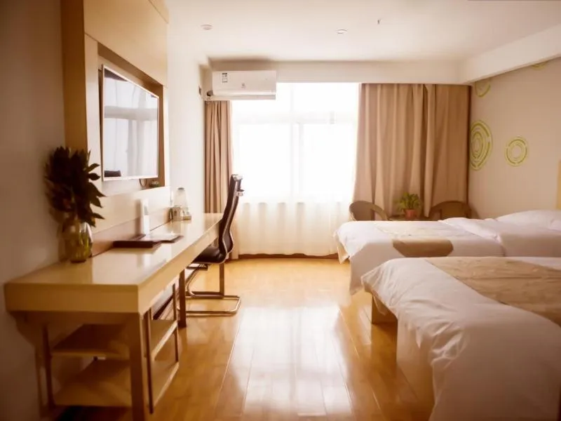 Bed in GreenTree Inn Heze Yucheng County Dongcheng International Business Hotel
