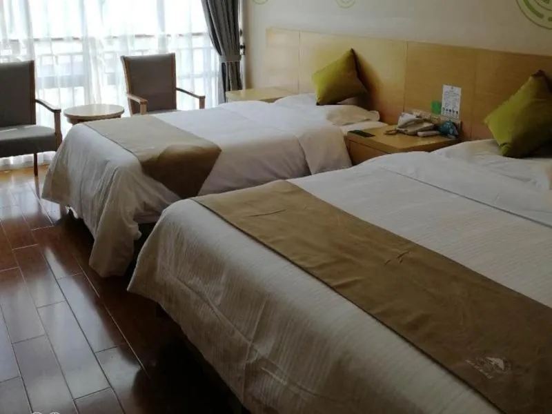Bed in Greentree Inn Bozhou Lixin District Huishang Market Business Hotel