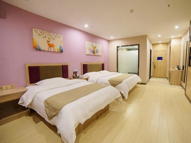 Bed in GreenTree Alliance Kunming Beijing Road Linyuqiao Subway Station Hotel