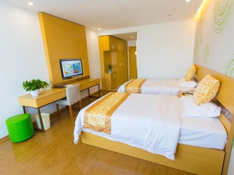 Bed in GreenTree Inn Cixi Zhouxiang Town Jiayue Plaza Business Hotel