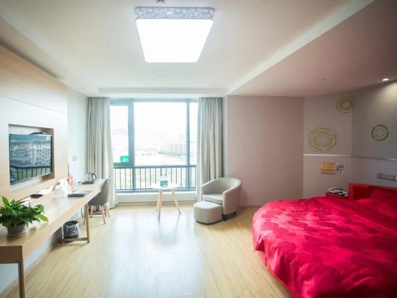 Bed in GreenTree Inn Zhoushan Baiquan Colorful Plaza Express Hotel