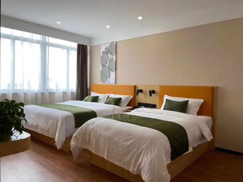 Bed in GreenTree Inn Changzhou Zouqu Town Tai fu Times Square Zhenzhong Road Express Hotel
