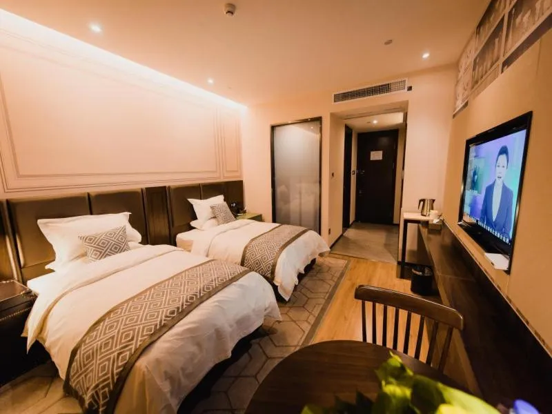 Bed in GME Lu'an Yeji District Administrative Center Hotel