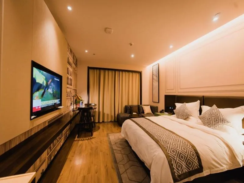 Bed in GME Lu'an Yeji District Administrative Center Hotel