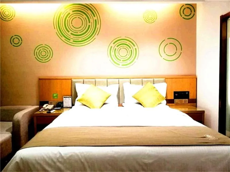 Bed in GreenTree Inn Xingtai Julu County Fengqing Road Business Hotel