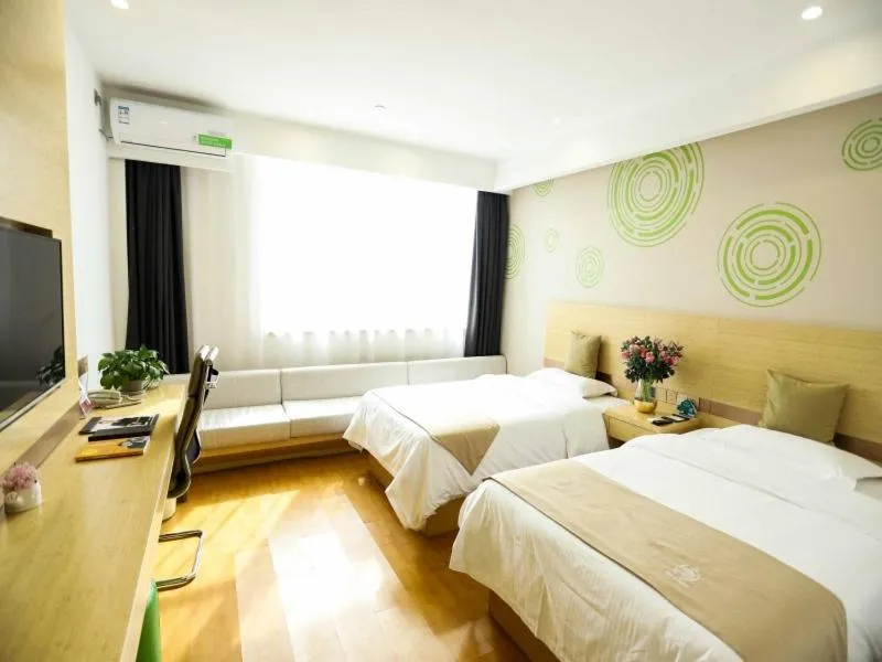Bed in GreenTree Inn Xuzhou Economic Development Zone Da Miaozhen Business Hotel