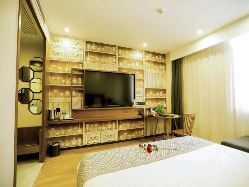 Bed in GreenTree Inn Xuzhou Economic Development Zone Da Miaozhen Business Hotel