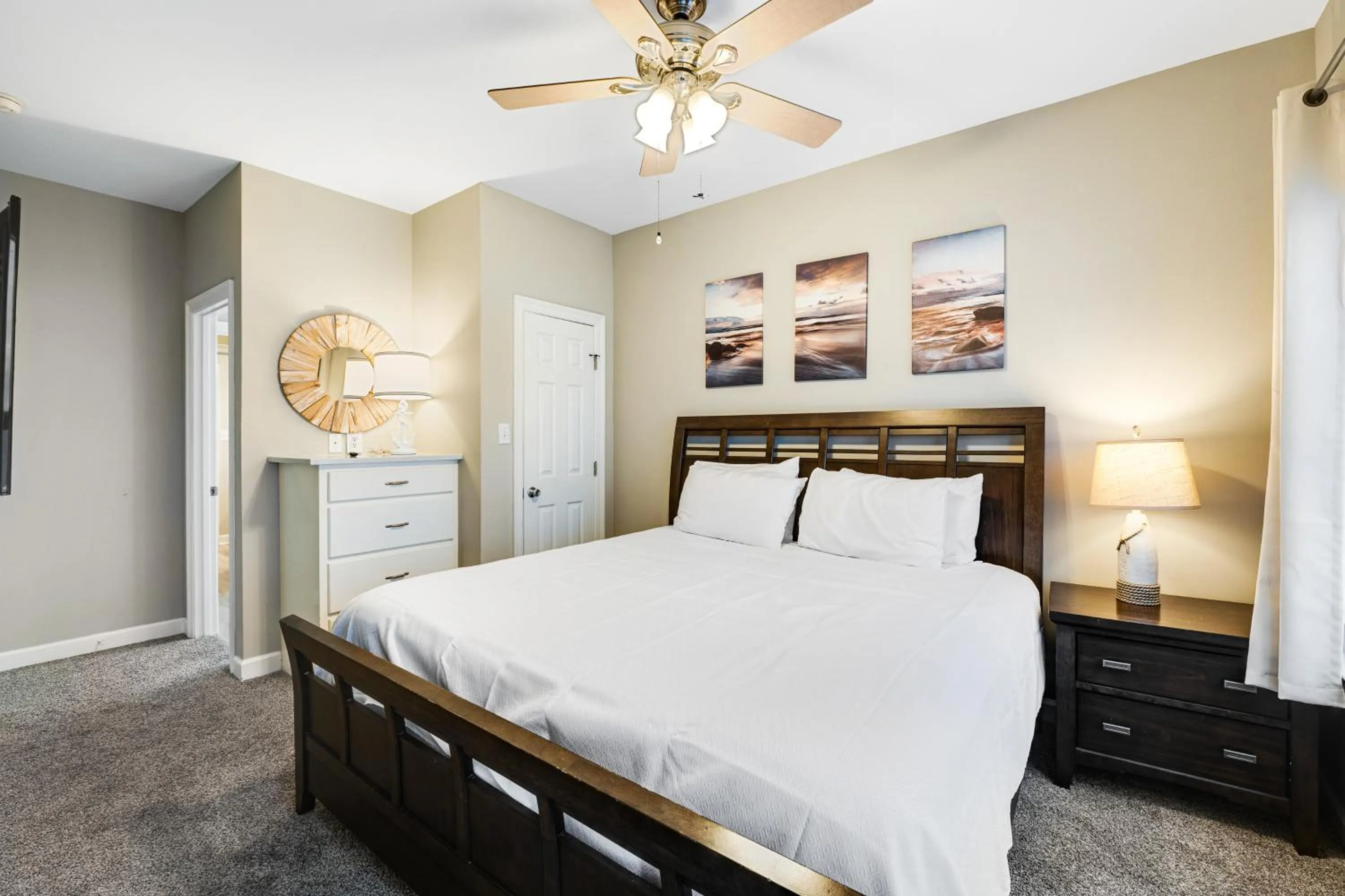 Bed in Wave Dancer by Meyer Vacation Rentals