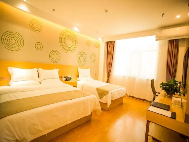 Bed in GreenTree Inn Jinzhong Yuci Old Town Express Hotel