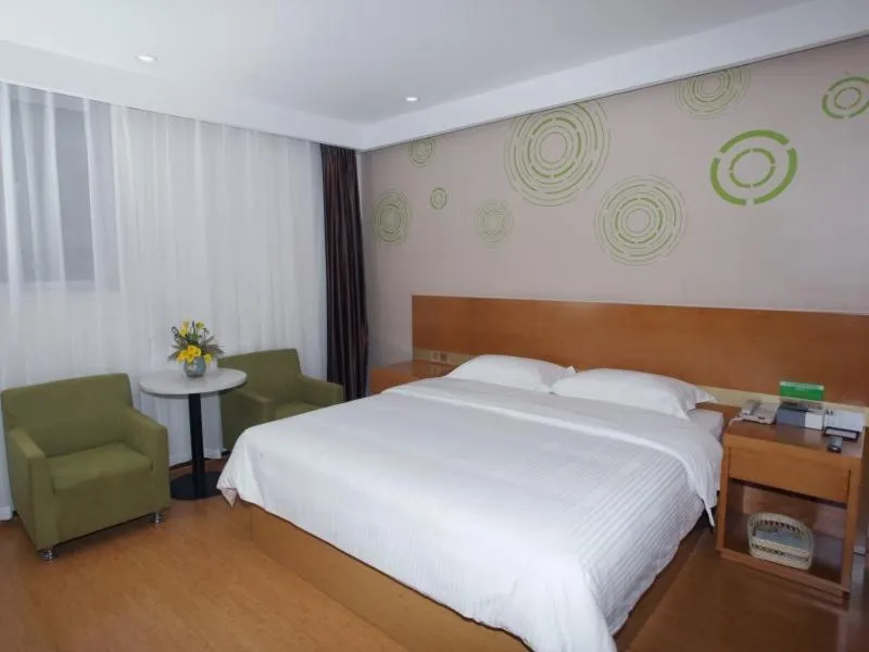 Bed in GreenTree Inn Hefei Huainan Road Huaihe Garden Express Hotel