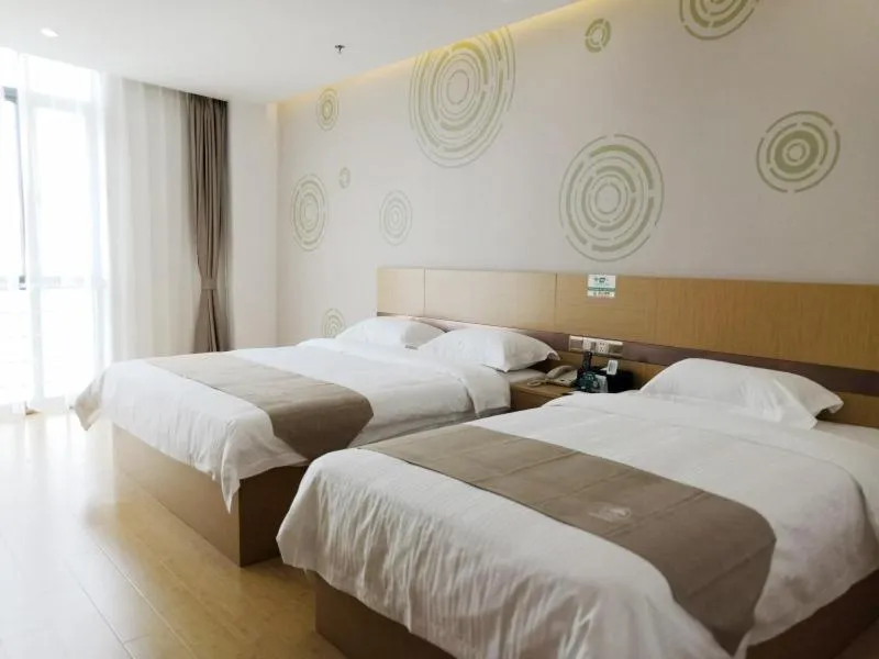 Bed in GreenTree Inn Shanghai Jinshan District Wanda Plaza Longhao Road Express Hotel
