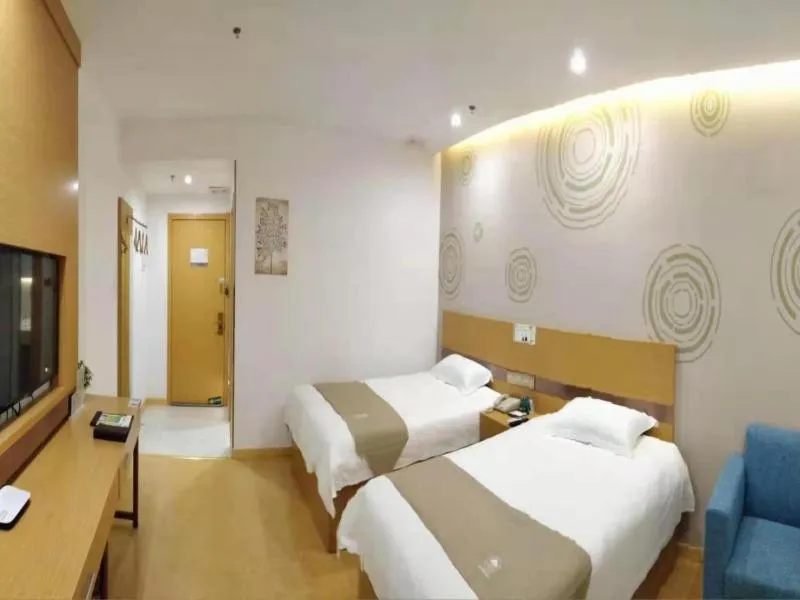 Bed in GreenTree Inn Shanghai Jinshan District Wanda Plaza Longhao Road Express Hotel
