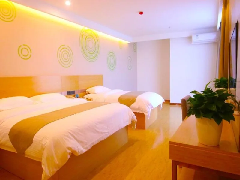 Bed in GreenTree Inn Texas Linyi County Jibei Bus Terminal Express Hotel