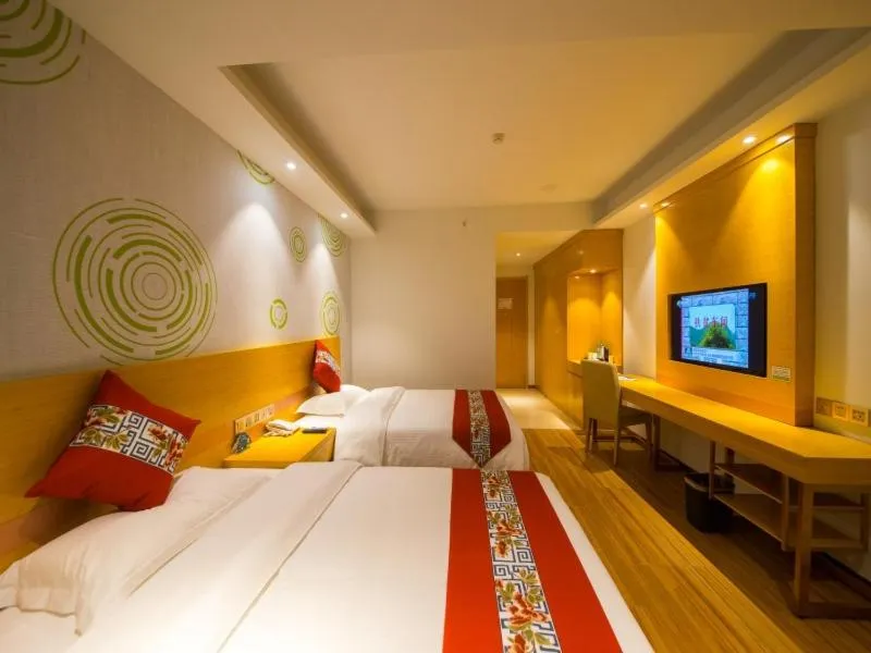 Bed in GreenTree Inn Qionghai Boao Railway Station Business Hotel