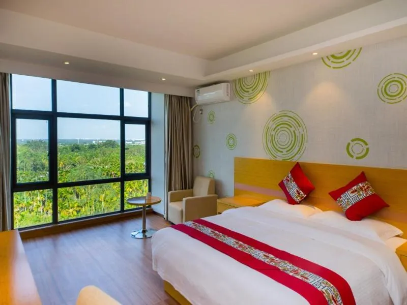 Bed in GreenTree Inn Qionghai Boao Railway Station Business Hotel