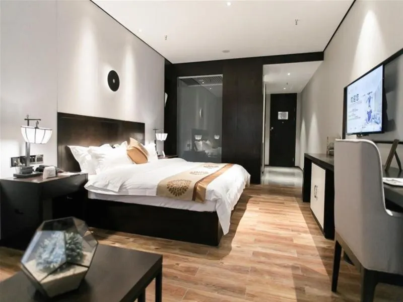 Bed in GreenTree Eastern Yingtan City Guixi Municipal Government Hotel