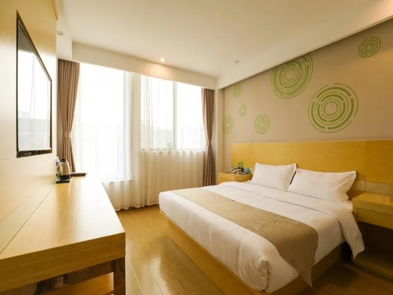 Bed in GreenTree Inn Wuxi Rongchuang cultural Tourism City Nanquan Town Business Hotel