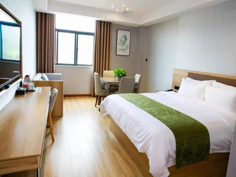 Bed in GreenTree Inn Ankang Chengpeng Mechatronics CityBusiness Hotel