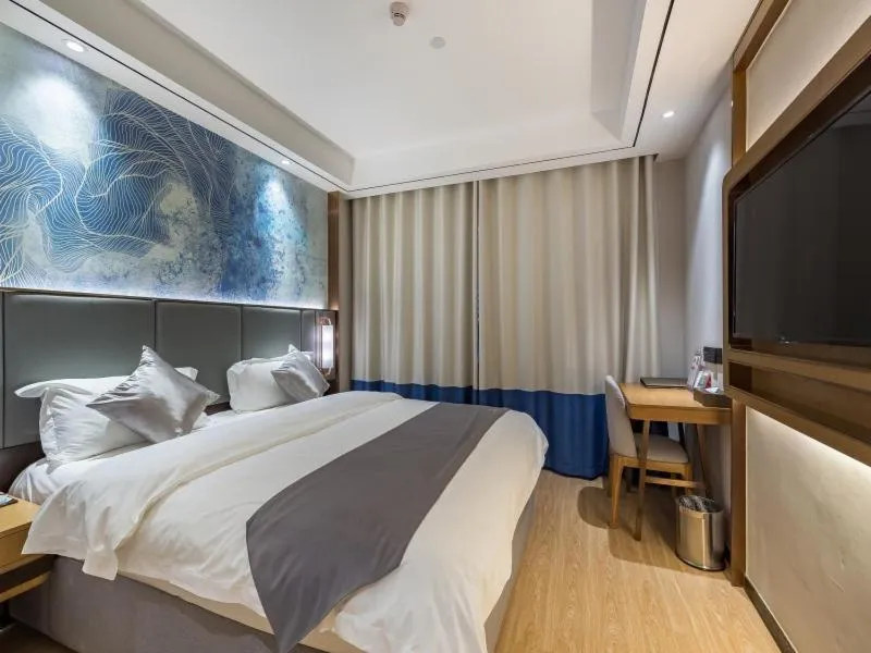 Bed in GreenTree Eastern Xuzhou High Speed Railway Station West Exit Station Hotel