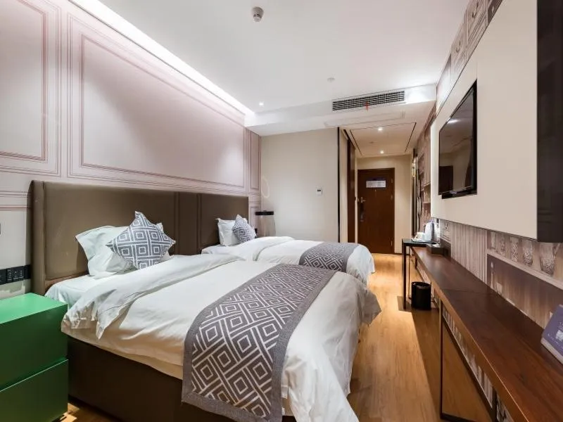 Bed in GreenTree Eastern Xuzhou High Speed Railway Station West Exit Station Hotel