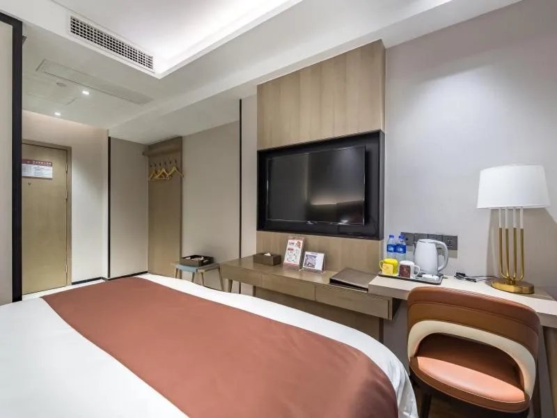 Bed in GreenTree Eastern Xuzhou High Speed Railway Station West Exit Station Hotel