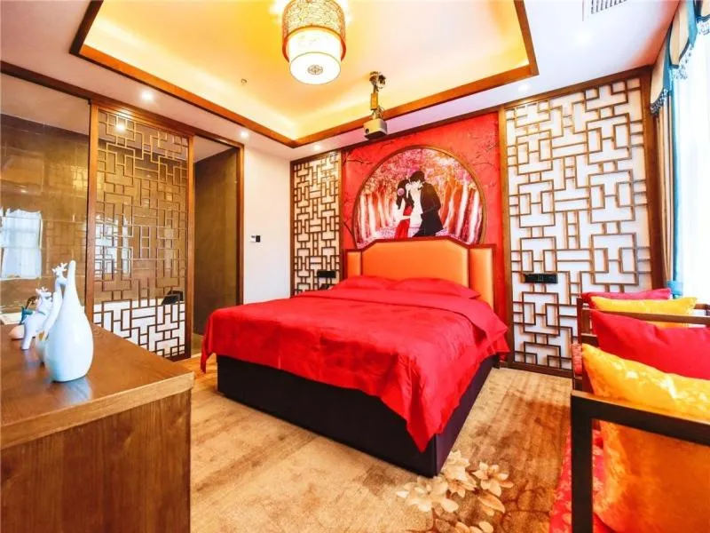 Bed in VX Wuxi Jiangyin High-tech Zone Panlongshan Park Hotel