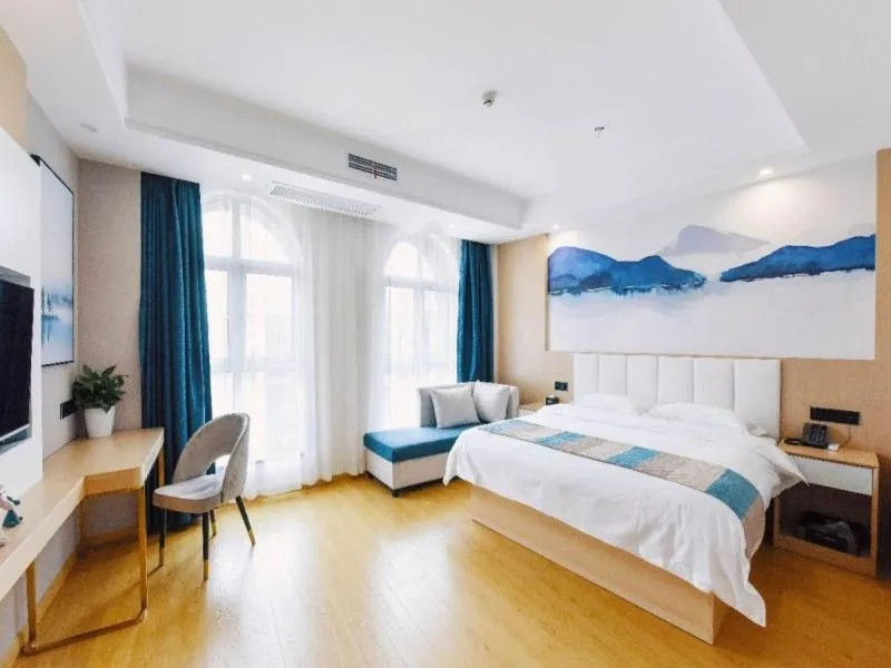 Bed in VX Wuxi Jiangyin High-tech Zone Panlongshan Park Hotel