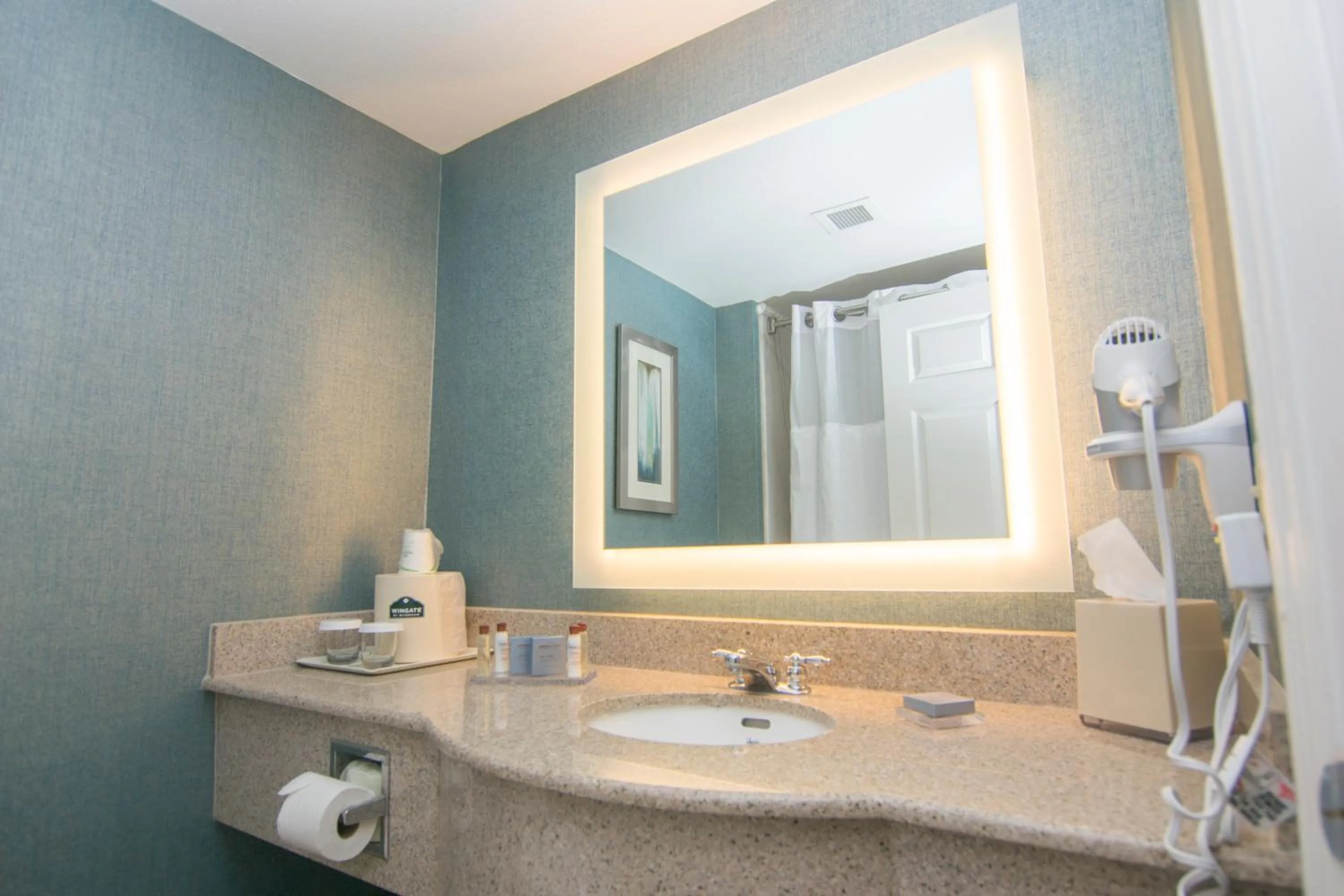 Bathroom in Wingate By Wyndham - Orlando International Airport- Free Hot Breakfast