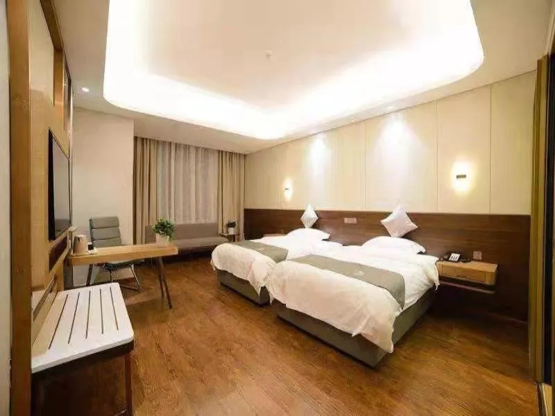 Bed in GreenTree Eastern Rizhao High Speed Railway Station Hotel
