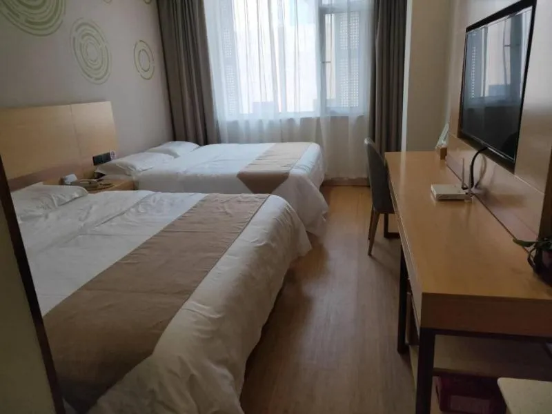 Bed in GreenTree Inn Dezhou Bus Station Train Station Express Hotel
