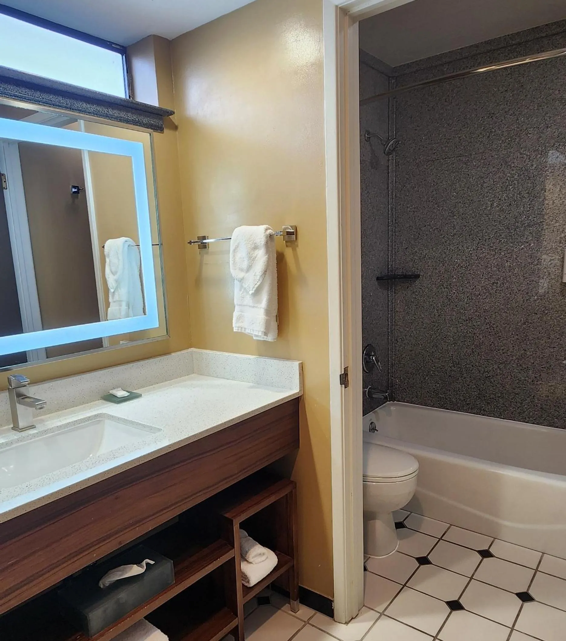 Toilet in La Quinta by Wyndham San Francisco Airport West Millbrae FREE AIRPORT SHUTTLE