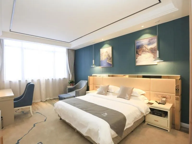 Bed in GreenTree Eastern Bengbu City Guzhen County Century Hotel