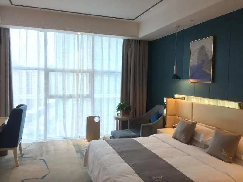 Bed in GreenTree Eastern Bengbu City Guzhen County Century Hotel